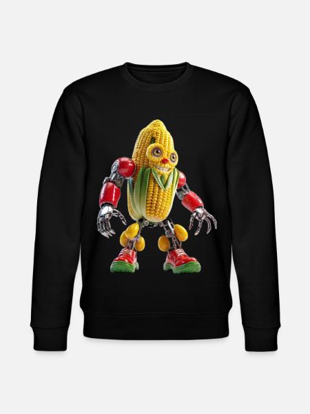 Maisroboter: Buntes Gemüse-Gadget - Stanley/Stella Unisex Bio-Sweatshirt CHANGER - Schwarz
