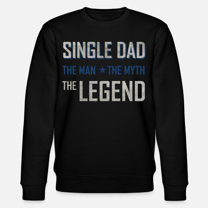 Single dad gift - Stanley/Stella CHANGER Unisex Organic Sweatshirt - black