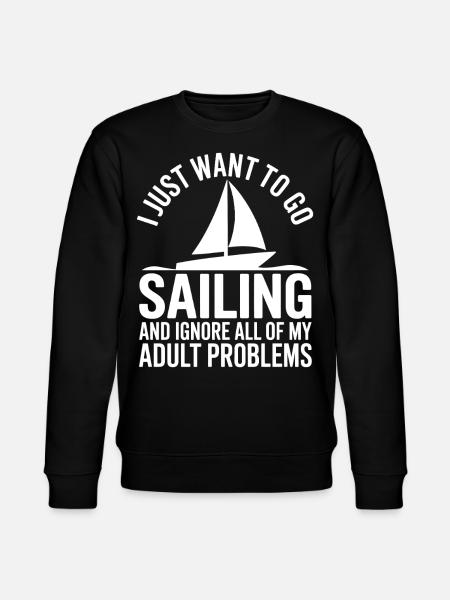 Sejlads Ordsprog Sømand Sejler Gave - Stanley/Stella økologisk unisex-sweatshirt CHANGER  - sort
