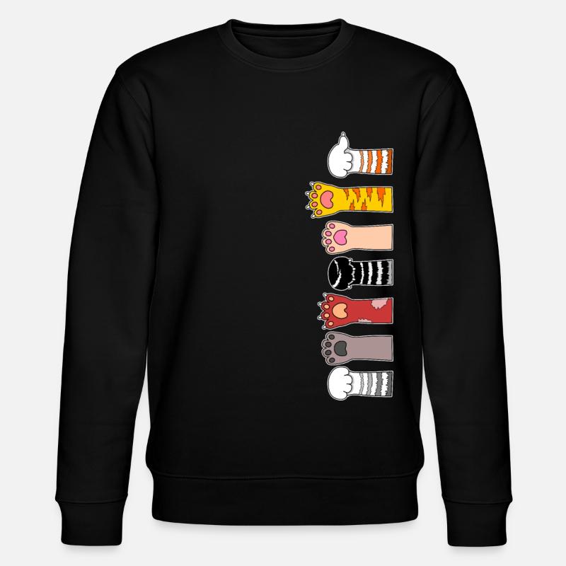 Katzenpfoten - Stanley/Stella Unisex Bio-Sweatshirt CHANGER  - Schwarz