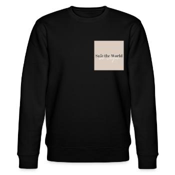 Safe the World - Stanley/Stella Unisex Bio-Sweatshirt CHANGER  - Schwarz - Vorne - Nik (191cm) & Marisol (170cm)