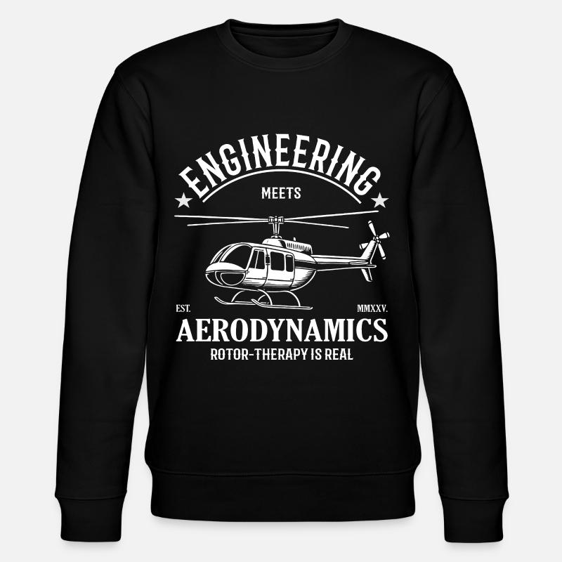 Helicopter – Engineering meets Aerodynamics - Stanley/Stella CHANGER Unisex Organic Sweatshirt - black