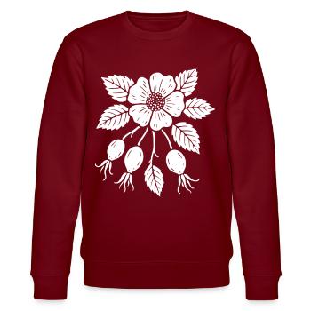 Hagebutte Design – Natürlich & Fruchtig - Stanley/Stella Unisex Bio-Sweatshirt CHANGER  - Burgunderrot - Vorne - Nik (191cm) & Marisol (170cm)