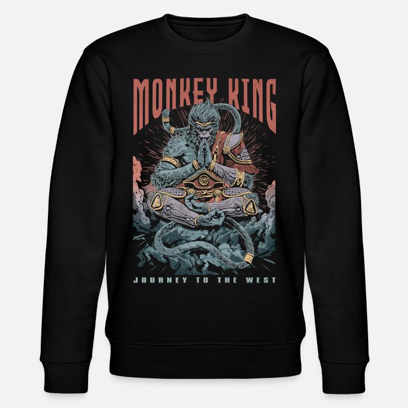 Monkey King - Stanley/Stella CHANGER Unisex Organic Sweatshirt - black