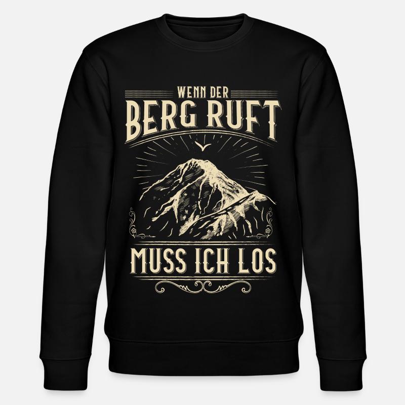 Bergsteiger / Gipfel / Alpen - Stanley/Stella Unisex Bio-Sweatshirt CHANGER  - Schwarz