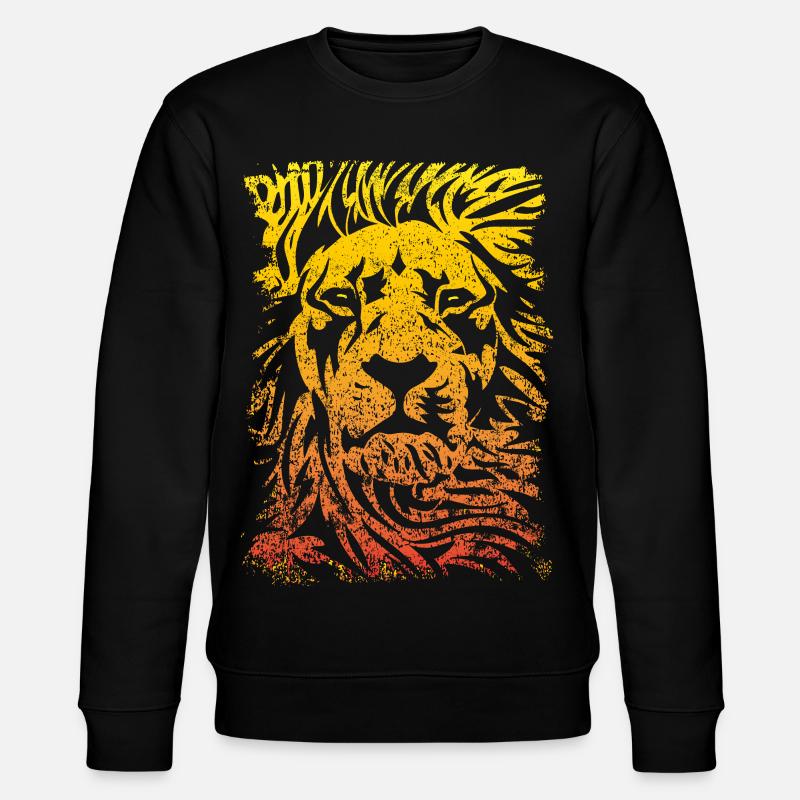 lion - Stanley/Stella CHANGER Unisex Organic Sweatshirt - black