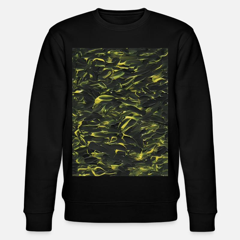 Gelb im Dunkeln (Acrylfarbe) - Stanley/Stella Unisex Bio-Sweatshirt CHANGER  - Schwarz