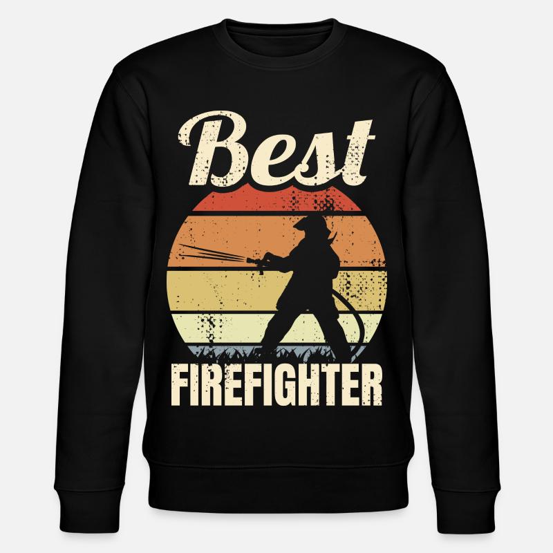 Great firefighter - Stanley/Stella CHANGER Unisex Organic Sweatshirt - black