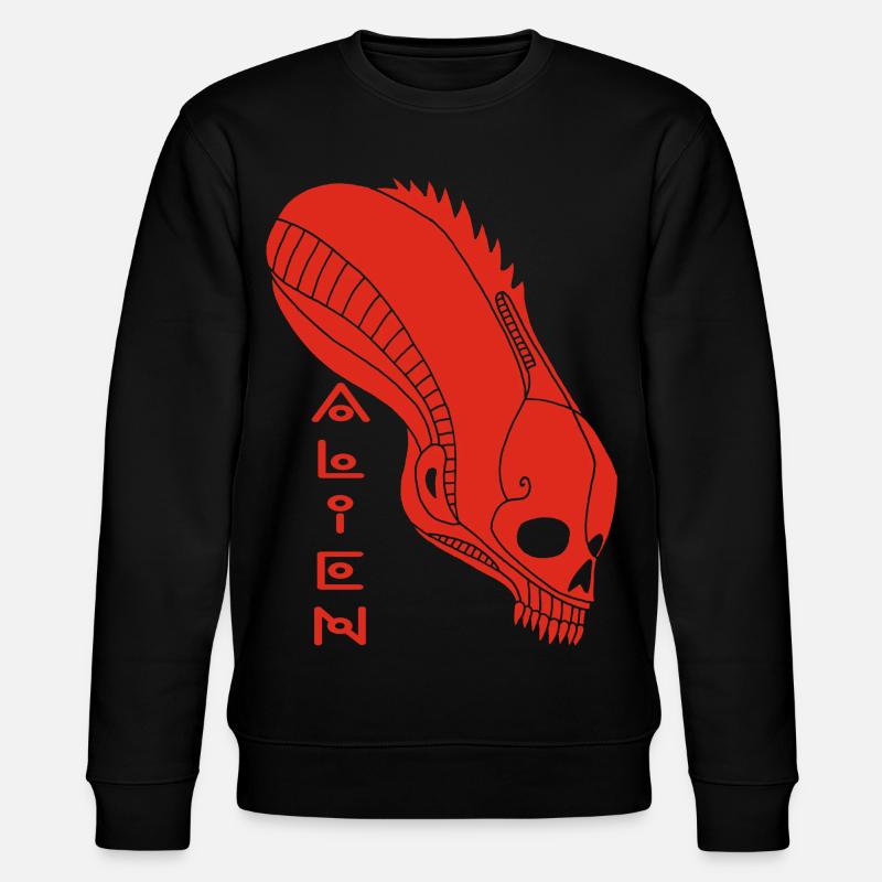 Crâne extraterrestre rouge - Sweat bio CHANGER Stanley/Stella Unisexe - noir
