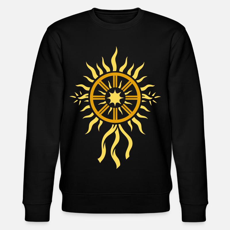 Sonnenrad Symbol - Mittsommer Feuerrad - Stanley/Stella Unisex Bio-Sweatshirt CHANGER  - Schwarz