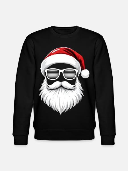 Weihnachtsmann Mit Sonnenbrille Santa Style - Stanley/Stella Unisex Bio-Sweatshirt CHANGER - Schwarz