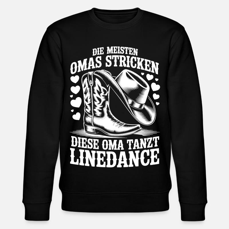 Oma tanzt Linedance - Stanley/Stella Unisex Bio-Sweatshirt CHANGER  - Schwarz