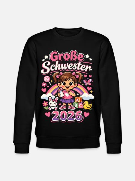 Big sister 2026 - Stanley/Stella CHANGER Unisex Organic Sweatshirt - black