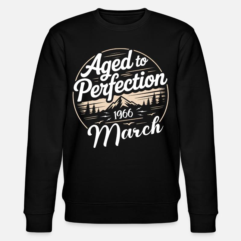 Birthday present march 1966 - Stanley/Stella CHANGER Unisex Organic Sweatshirt - black