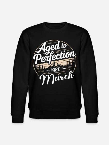 Birthday present march 1980 - Stanley/Stella CHANGER Unisex Organic Sweatshirt - black