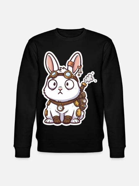 Steampunk Bunny Messenger Backpack Steam - Stanley/Stella CHANGER Unisex Organic Sweatshirt - black