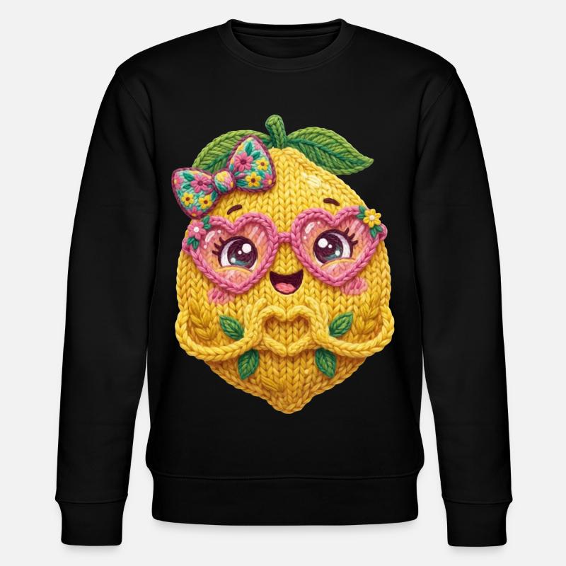 Zitrone Herzhände - Stanley/Stella Unisex Bio-Sweatshirt CHANGER  - Schwarz
