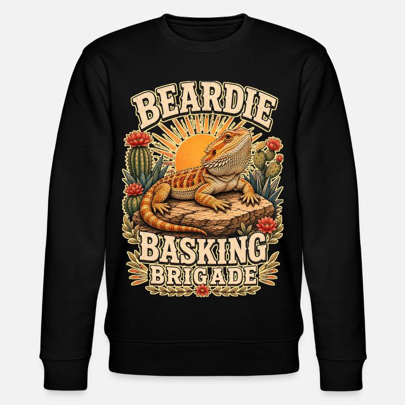 BEARDIE BASKING BRIGADE - Stanley/Stella Unisex Bio-Sweatshirt CHANGER  - Schwarz