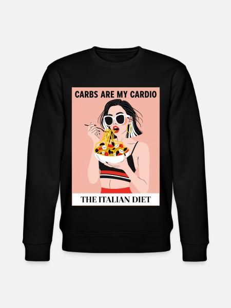 Pasta Is My Cardio – Italian Diet - Stanley/Stella CHANGER Unisex Organic Sweatshirt - black