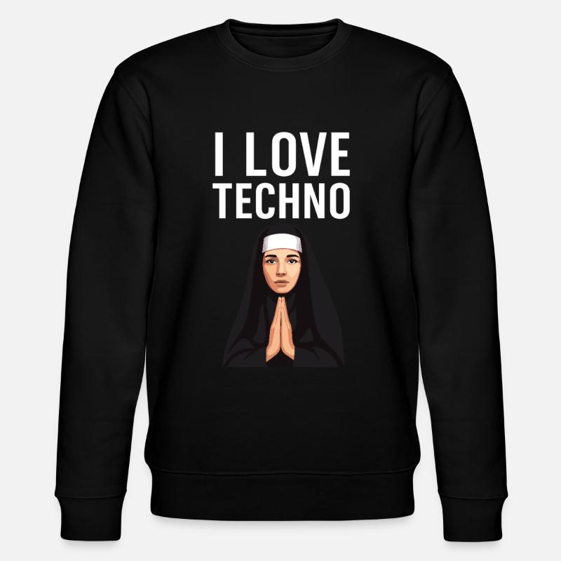 Techno is my religion - Stanley/Stella CHANGER Unisex Organic Sweatshirt - black