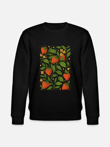 Strawberry Love Summer - Stanley/Stella CHANGER Unisex Organic Sweatshirt - black