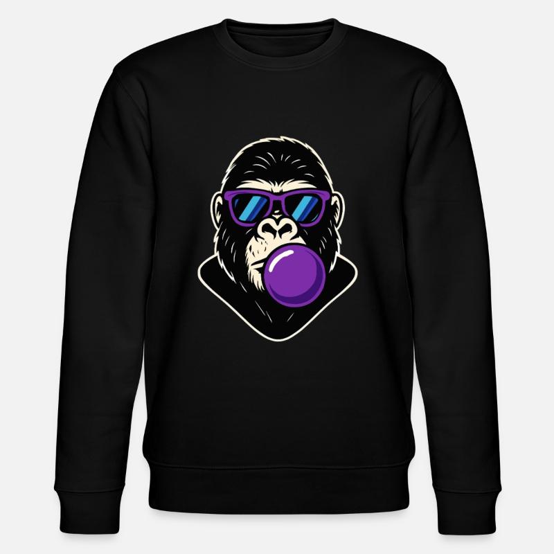 Bubble Gorilla - Stanley/Stella Unisex Bio-Sweatshirt CHANGER  - Schwarz