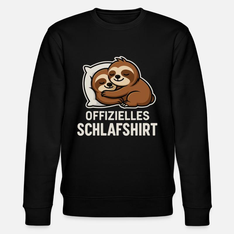 Chemise de nuit Sloths - Sweat bio CHANGER Stanley/Stella Unisexe - noir