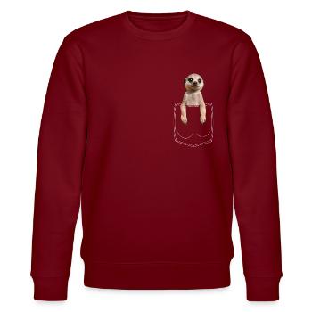 Erdmännchen Meerkat Brusttasche Pocket Bestseller - Sweat bio CHANGER Stanley/Stella Unisexe - bordeaux - Devant - Nik (191cm) & Marisol (170cm)