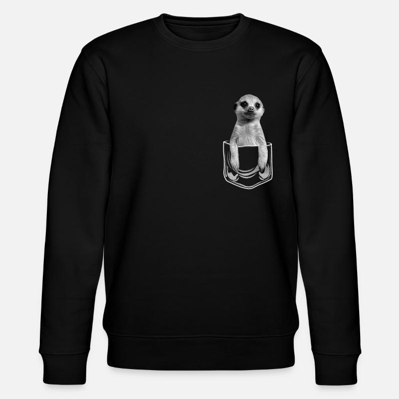 Bébé suricate en poche - Sweat bio CHANGER Stanley/Stella Unisexe - noir