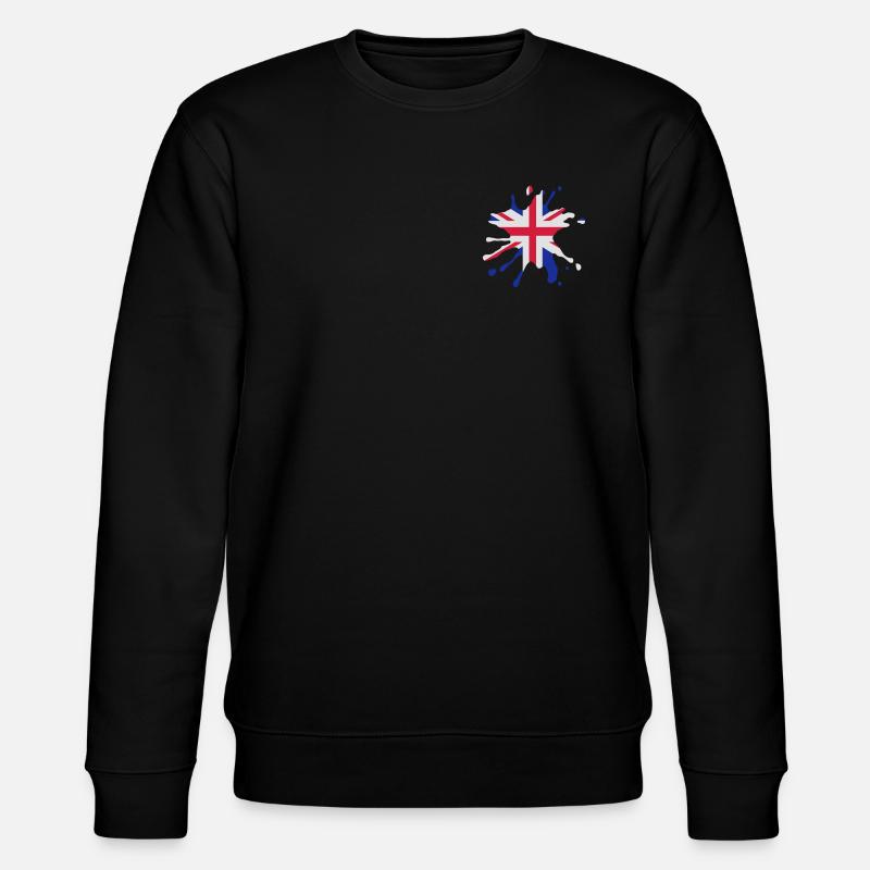 England Union Jack Klecks - Stanley/Stella Unisex Bio-Sweatshirt CHANGER  - Schwarz