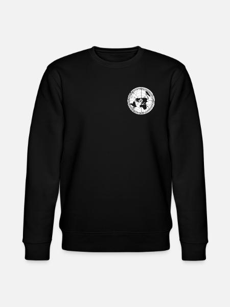 Flache Erde Karte - Flat Earth Map - Stanley/Stella CHANGER Unisex Organic Sweatshirt - black