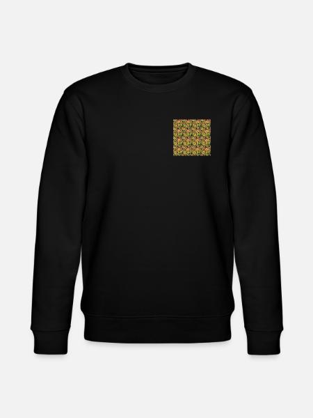 Fruit Lemon Orange Pattern - Stanley/Stella CHANGER Unisex Organic Sweatshirt - black