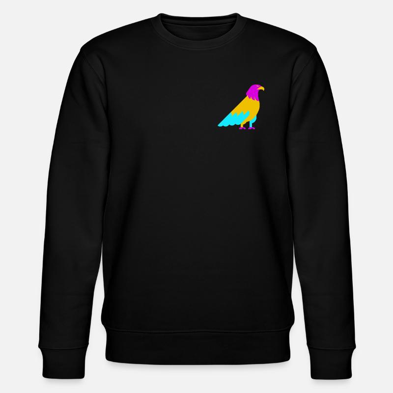 Farbenfroher abstrakter Adler - Stanley/Stella Unisex Bio-Sweatshirt CHANGER  - Schwarz