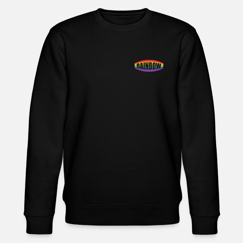 Rainbow Schriftzug Pochette - Stanley/Stella Unisex Bio-Sweatshirt CHANGER  - Schwarz