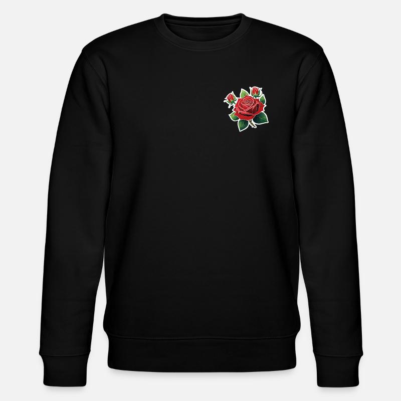 Rote Rose – Rockabilly - Stanley/Stella Unisex Bio-Sweatshirt CHANGER  - Schwarz