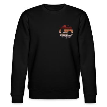 Fußball retro - Stanley/Stella Unisex Bio-Sweatshirt CHANGER  - Schwarz - Vorne - Nik (191cm) & Marisol (170cm)