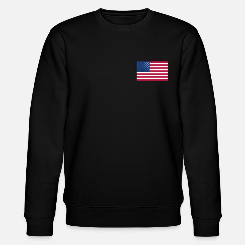 drapeau américain - Sweat bio CHANGER Stanley/Stella Unisexe - noir