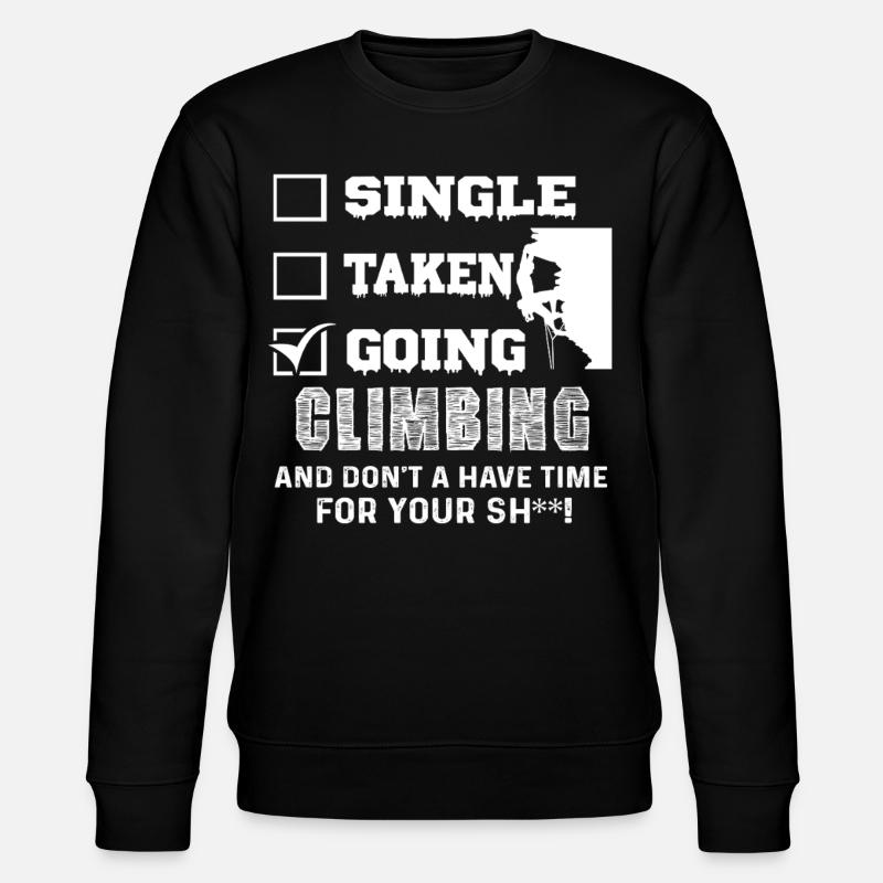 Climbing Relationship Status - Stanley/Stella CHANGER Unisex Organic Sweatshirt - black