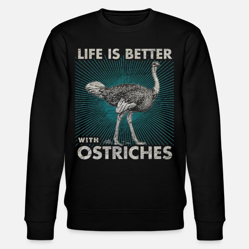 Strauß - Stanley/Stella Unisex Bio-Sweatshirt CHANGER  - Schwarz