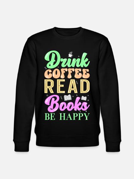 Lesen Kaffee Bücher - Stanley/Stella Unisex Bio-Sweatshirt CHANGER - Schwarz