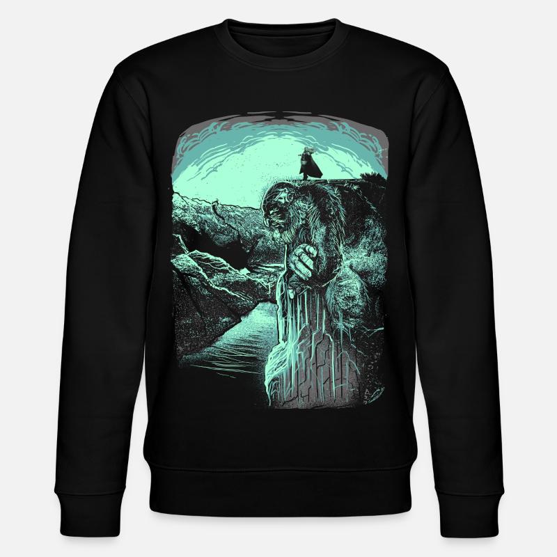 Preikestolen - Troll - Norwegen - Stanley/Stella Unisex Bio-Sweatshirt CHANGER - Schwarz