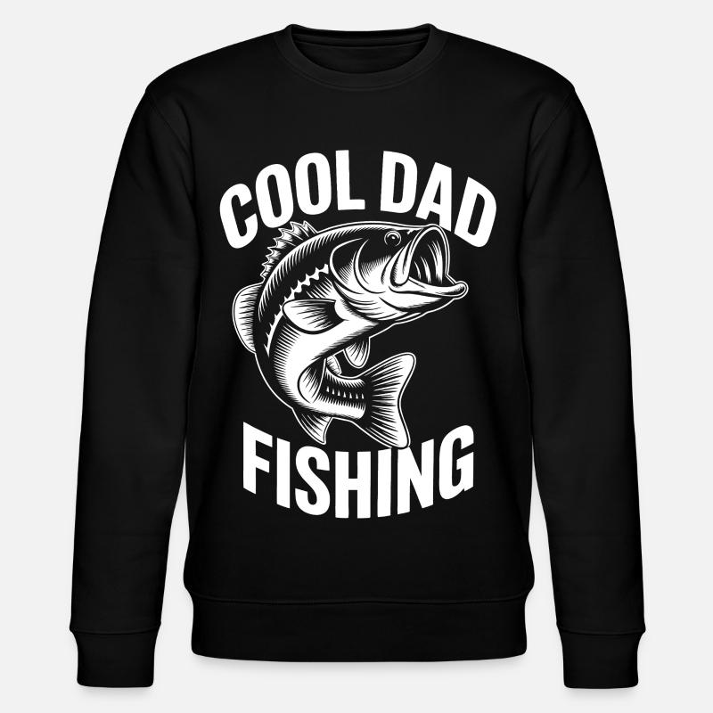 Motif de pêche cool pour papa - Sweat bio CHANGER Stanley/Stella Unisexe - noir
