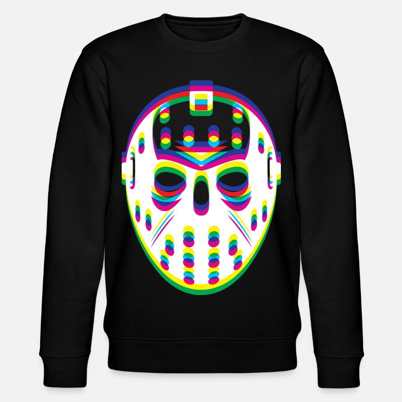 EDM Techno Rave Hockey Mask - Stanley/Stella CHANGER Unisex Organic Sweatshirt - black