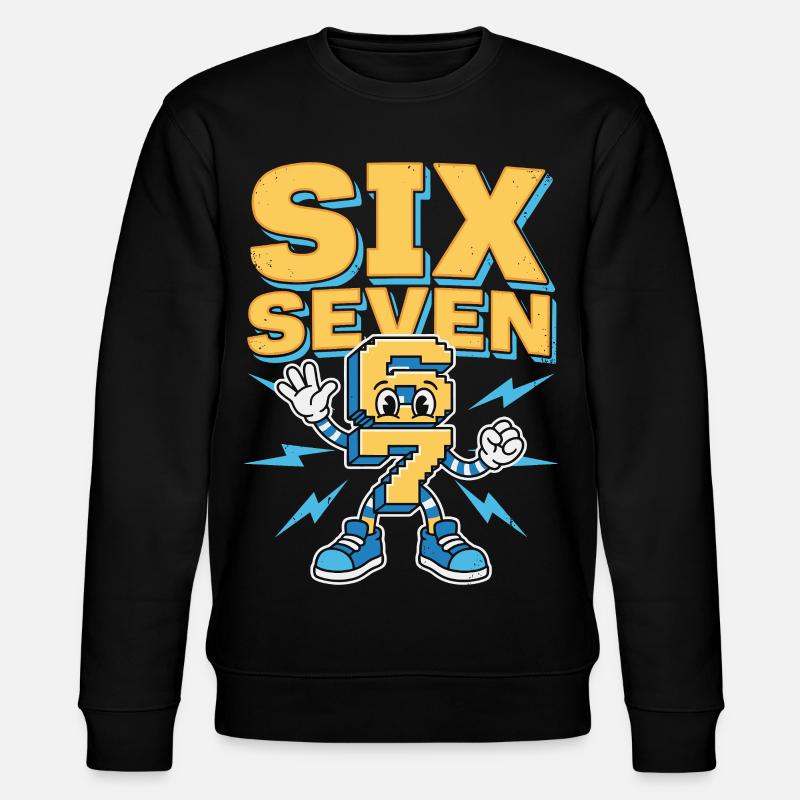 Meme 67 Six Seven 6 7 - Stanley/Stella Unisex Bio-Sweatshirt CHANGER  - Schwarz