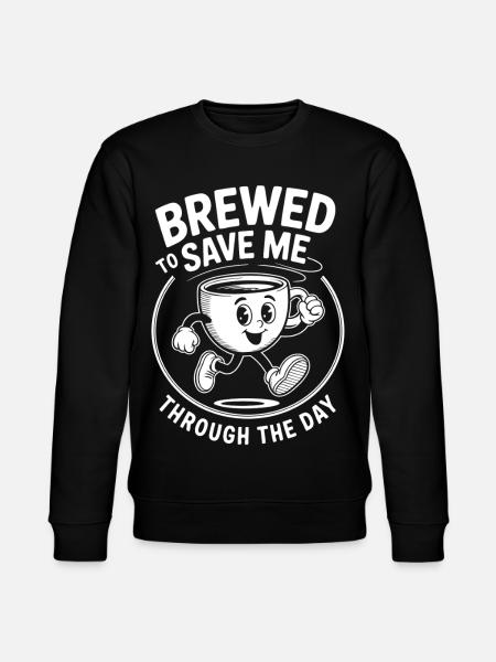 Coffee mug hero saves the day - Stanley/Stella CHANGER Unisex Organic Sweatshirt - black