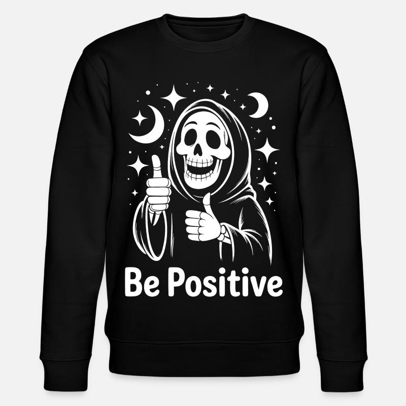 Be Positive Sensenmann - Stanley/Stella Unisex Bio-Sweatshirt CHANGER - Schwarz