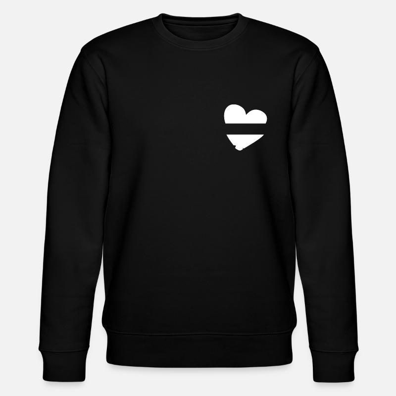 Heart Logo - Love Emblem - Stanley/Stella CHANGER Unisex Organic Sweatshirt - black