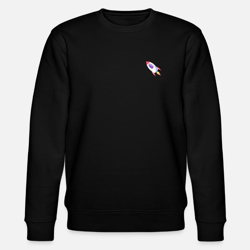 Space Rocket Pop Comic - Stanley/Stella CHANGER Unisex Organic Sweatshirt - black