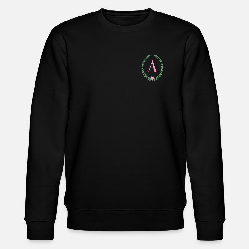 Buchstabe A-Monogramm - Stanley/Stella Unisex Bio-Sweatshirt CHANGER  - Schwarz
