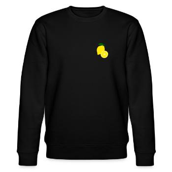 Lemon fruit - Stanley/Stella Unisex Bio-Sweatshirt CHANGER  - Schwarz - Vorne - Nik (191cm) & Marisol (170cm)